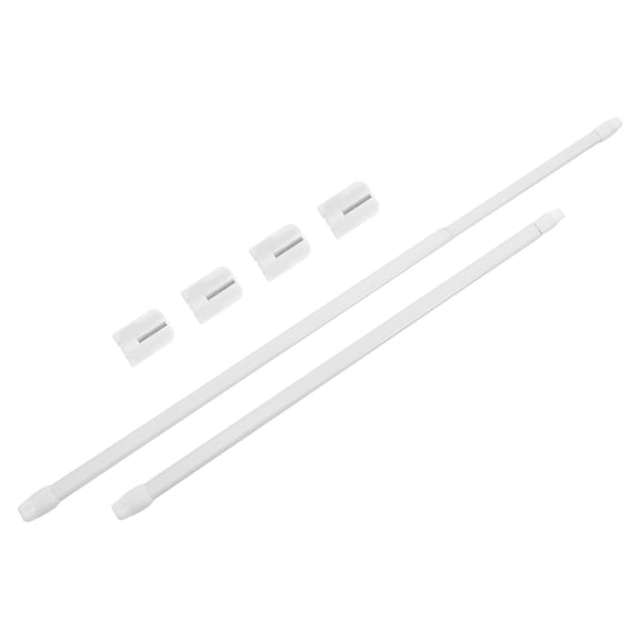 LOLIPPYY 1 Set Adjustable Curtain Pole Plastic Telescopic Non-Slip for Homeowners Bedroom