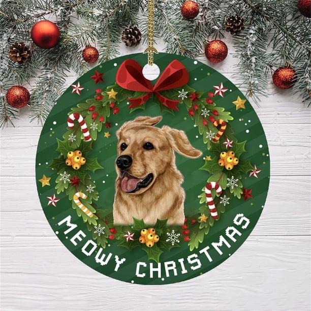 onlyliua Ofertas Adorno Navideño Divertido con Diseño de Perro Navideño, Colgante para Árbol de Navidad