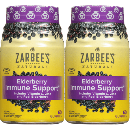 2 Pack Zarbee S Naturals Elderberry Immune Support Gummies With