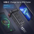 thumbnail image 4 of Power Strip Tower Protector contra sobretensiones SMALLRT con 12 AC y 4 USB, 4 of 7