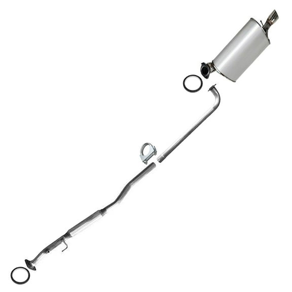 Stainless Steel Exhaust Resonator & Muffler Fits 1997-1998 Lexus ES300 3.0L - Direct Fit