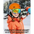 thumbnail image 3 of OutdoorMaster Kids Ski Helmet and Ski Goggles Set, Snowboard Helmet, Durable PC Shell & EPS Foam, Snow Sport Helmets for Boys & Girls, 3 of 10