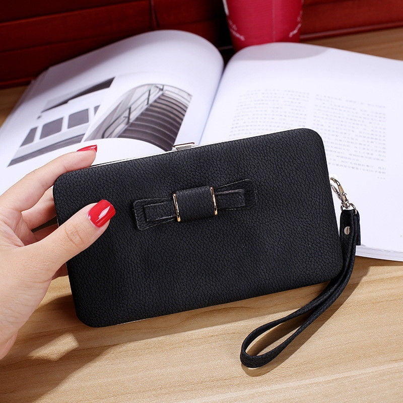Women's Gorgeous Faux Leather Clutch Long Wallet Phone Card Holder Purse 