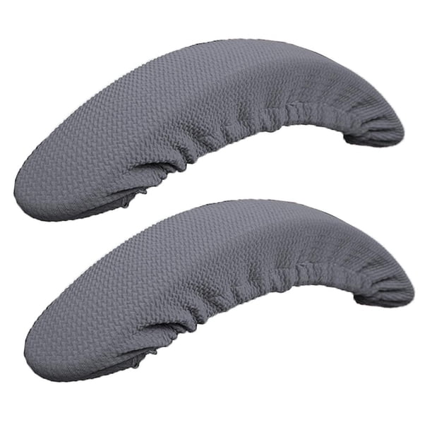 1 par de fundas de reposabrazos de tela elástica para muebles, cómodas y resistentes, se adaptan a la mayoría de las sillas. gris