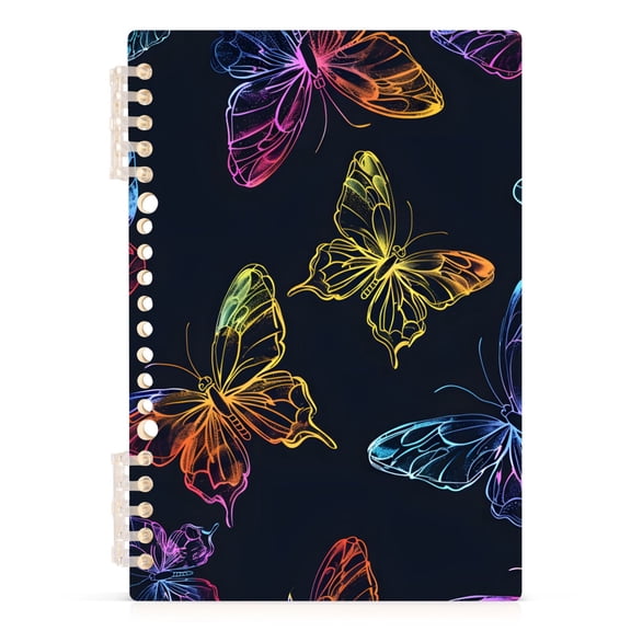 Bright Butterflies Spiral Journal Notebook College Ruled Notebook 8.3" x 5.7" A5 Lined Thick Paper Page