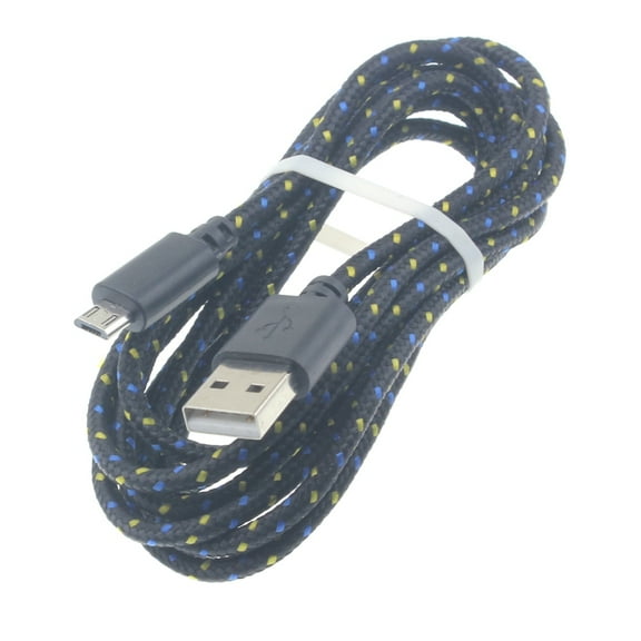 MicroUSB 6ft USB Cable Charger Cord Power Wire W5B for LG Escape Plus, G Pad X II 8.0 Plus 10.1 F2 8.0, Prime 2, Aristo 4 Plus, K8 Plus (2018), K20 Plus, Tribute Empire, X8.3 F 8.0