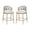 Maple | 26" Seat Height, variant on GZXS Set of 2 Outdoor Wicker Bar Stools with Seat Cushions, PE Rattan Patio Counter Chairs with Curved Back and Matte Gray Iron Frame, 26" Seat Height