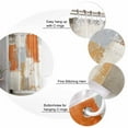 thumbnail image 5 of Shower Curtain Bathroom Set Orange Gradient Oil Painting Art Waterproof Fabric Shower Curtains with Grommets&Hooks Gray Color Block Privacy Bath Curtain for Bathtub 48x72in, 5 of 7