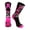 Black Pink, variant on TCK Sports Heathered Crew Socks (Black/White, Small)