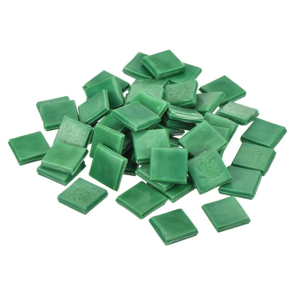 Uxcell 50Pcs Mosaic Tiles, Micro Glass Tiny Mini Mosaic Tile DIY Hobbies Handmade Crystal Free Stone Craft Mint Green