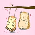 thumbnail image 3 of CafePress - Cute Cartoon Hedgehog Couple At Tree Swing Kids Li - Light Classic Kids Graphic, Short Sleeve T-Shirt, Sizes XS-XL, 3 of 4