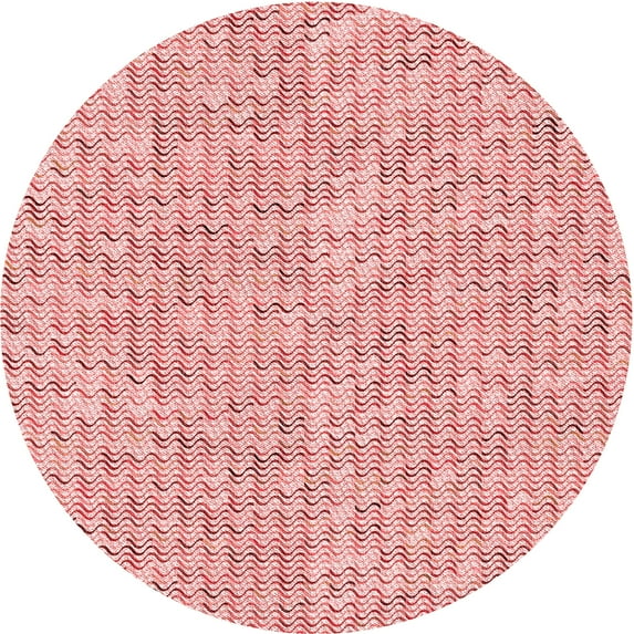 Ahgly Company Machine Washable Indoor Square Transitional Orange Area Rugs, 3' Square