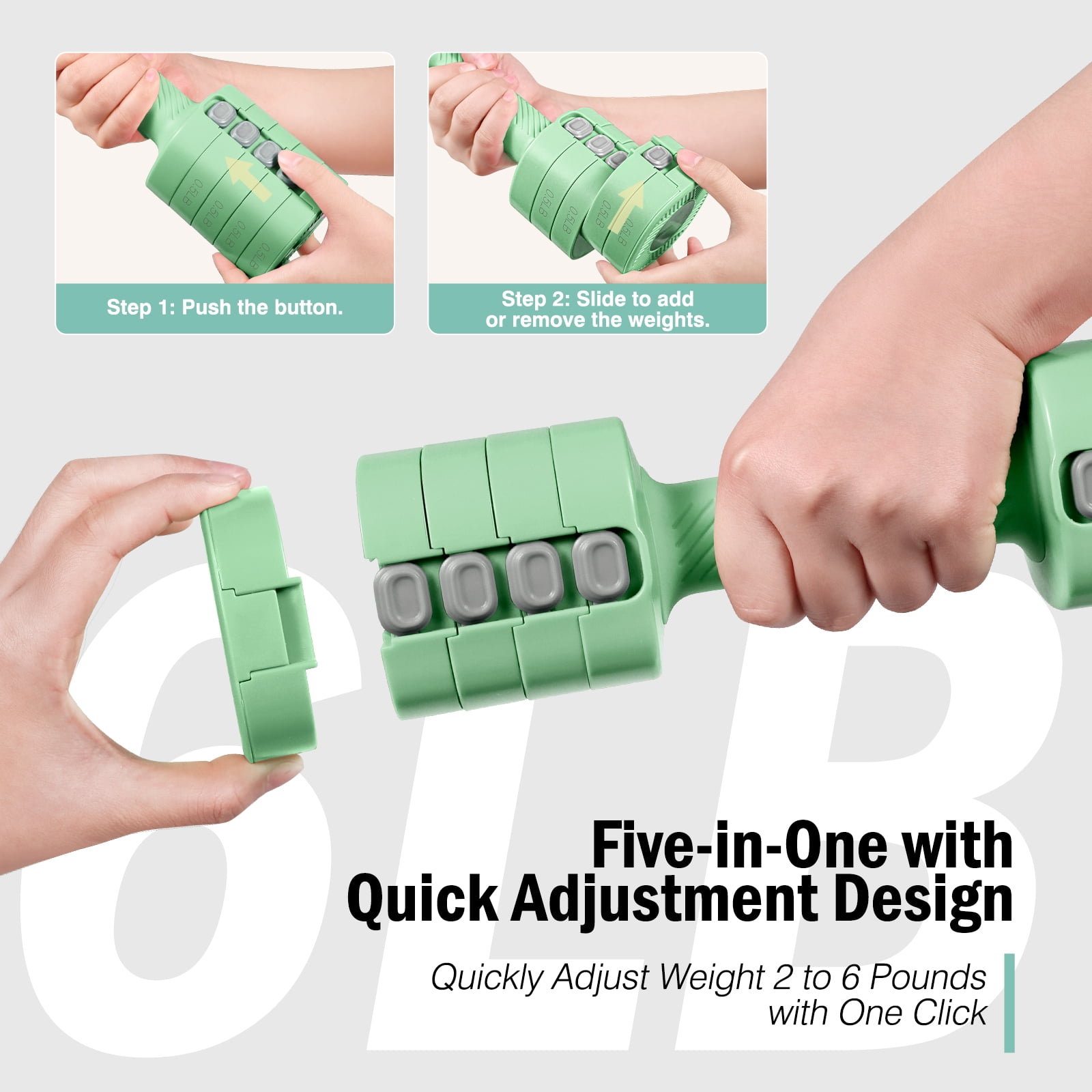 EAST MOUNT Adjustable Dumbbells Set of 2 - Women Hand Weights 2lb/3lb/4lb/5lb/6lb Weight Set 12 lbs/Pair Hand Weights for Home Office Gym Workout