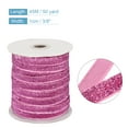 thumbnail image 2 of Uxcell Metallic Glitter Velvet Ribbon 3/8" x 50 Yard Single Face Sparkle Ribbon for DIY Crafts Gift Wrapping Rose Red, 2 of 5