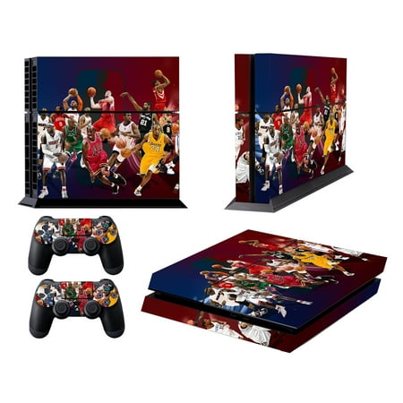 GameXcel Vinyl Decal Protective Skin Cover Sticker vinilo Calcomanía for Sony PS4 Console and 2 Dualshock Controllers - NBA