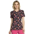 thumbnail image 2 of Cherokee Infinity Women Medical Scrubs Top V-Neck CK634, S, What A Speck-tacle!, 2 of 7