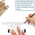 thumbnail image 5 of 2 Pcs Plastic Measuring Rolling Ruler, 6 Inch Drawing Roller Ruler Parallel Glider Rolling Rulers Drawing Design for Measuring, Drafting, 5 of 8