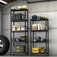 thumbnail image 3 of WORKPRO 5-Tier Plastic Storage Shelf, Black Freestanding Utility Organizer for Garage, Laundry Room & Basement, 3 of 8