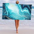 thumbnail image 5 of style4 1 pieza de toalla de playa de tela de felpa doble de fibra ultrafina con varios estampados, toalla de playa, chal de natación y protector solar, 5 of 5