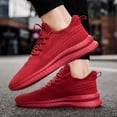 thumbnail image 2 of GLYGML Striped Knit Sneakers Lightweight Breathable Athletic Shoes with Non-Slip Sole for Running and Daily Wear, 2 of 5