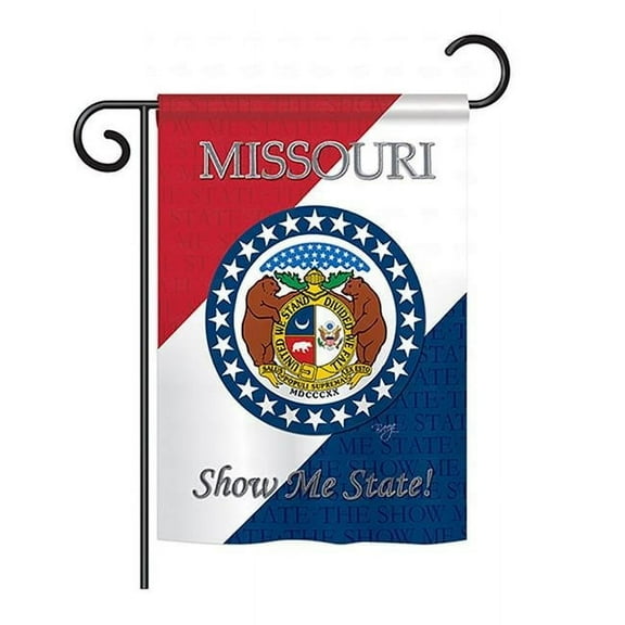 BD-SS-GS-108129-IP-BO-D-US13-BD 13 x 18.5 in. Missouri Americana States Impressions Decorative Vertical Double Sided Garden Flag Set with Banner Pole