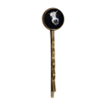 thumbnail image 1 of Corne d'Observation Noire Vache Laitière Rétro Cheveux en Métal Bobby Pin Headwear, 1 of 3