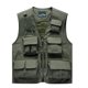 thumbnail image 1 of Hombres Sólido Escote en V Malla informal Bolsillos múltiples Cremallera múltiple Blusa Trabajo al aire libre Tops Viaje Ghotography Chaleco Abrigos Pompotops  oipoqjl29731, 1 of 3