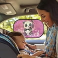 thumbnail image 2 of Yuyamidu Panda Car Window Shade Music Note Shade for Car Side Windows 20 x 12 Inch Cling Car Sun Shade Car Accessories Glare and UV Rays Protection, Purple, 2 of 7