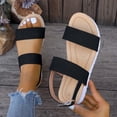 thumbnail image 2 of Wedge Sandals for Women, Round Toe Open Toe Design with Adjustable Ankle Strap, Synthetic Suede Upper, Cushioned Footbed, Breathable Perforations, Non-Slip Sole, 2 of 9