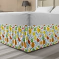 thumbnail image 1 of Exotic Bed Skirt, Pattern of Organic Colorful Appetizing and Tropical Fruits on a Plain Background, Elastic Bedskirt Dust Ruffle Wrap Around for Bedding Decor, 4 Sizes, Multicolor, by Ambesonne, 1 of 2