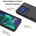 thumbnail image 5 of For Moto G Stylus 5G 2025 Case, Rugged Phone Case for Motorola Moto G Stylus 5G 2025, Njjex Shockproof Protection Heavy Duty Armor Hard Plastic & Rubber 2-in-1 Bumper Cover - Black, 5 of 7