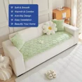 thumbnail image 4 of TOPCHANCES Fuzzy Couch Covers for Pets, Thickened Sofa Covers Furniture Protector Mat, Pet Bed Mat Couch Cover (Light Green, 90*210cm), 4 of 7