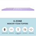 thumbnail image 3 of Best Price Mattress 2" 5-Zone Memory Foam Mattress Topper with Lavender Infusion, Twin, 3 of 10
