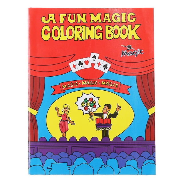 Libro mágico para colorear, divertido truco de magia, libros de accesorios mágicos para niños, adolescentes y adultos (pequeño, rojo)Accesorios mágicos para niños