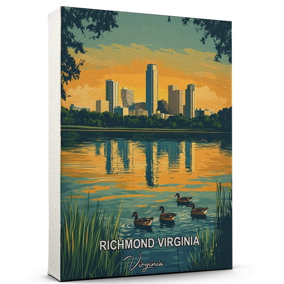 Richmond Virginia Travel Canvas Wall Art β Virginia Canvas β A Scenic Artwork That Evokes Calmness, Wanderlust, and Connection with the World