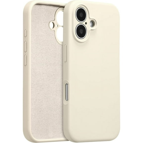 MYKOMI for iPhone 16 Plus Case Silicone,with [Full Camera Protection][Soft Anti-Scratch Microfiber Lining],Liquid Silicone Ultra Slim Shockproof Phone Case for Men Women Girls