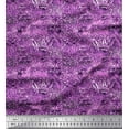 thumbnail image 1 of Soimoi Purple Japan Crepe Satin Fabric Leopard,Snake & Wild Skin Decor Fabric Printed BTY 42 Inch Wide, 1 of 1
