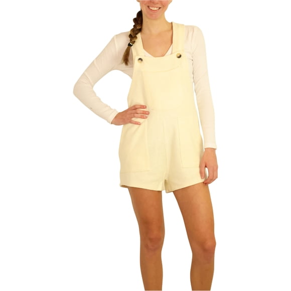 Elevenparis Womens Solid Shortalls shortbread L