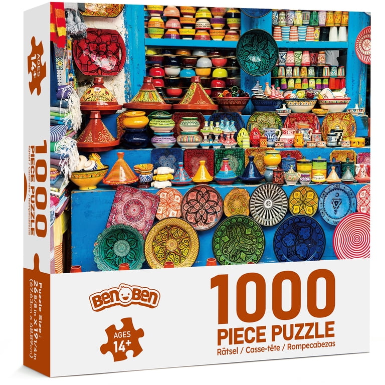 BenBen 1000 Piece Vibrant Ceramics Shop Jigsaw Puzzle photo 7