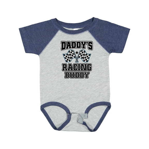 Inktastic Daddys Racing Buddy Car Flags Boys or Girls Baby Bodysuit