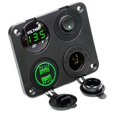 thumbnail image 1 of 12-24v On-off Switch Led Voltmeter With Dual Usb Ports Car Charger For Car Boat Led Switch Panel Po, 1 of 5