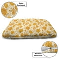 thumbnail image 3 of Floral Pet Bed, Vibrant Illustration of Different Blossoming Flowers in Tangerine Tones, Chew Resistant Pad for Dogs and Cats Cushion with Removable Cover, 24" x 39", Marigold and Cream, by Ambesonne, 3 of 4