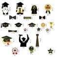 2022Graduation Window Clings 9 Sheets Gold And Black Congrats Grad Cap