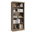 thumbnail image 3 of Qinaqin 71-Inch Alto 5-Tier Abierto Almacenamiento de Profundidad Madera Bookshelf en Blanco Moderno Floor Pie cm Profundidadisplay Estante para Dormitorio, 3 of 7