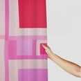 thumbnail image 3 of Fenyluxe  Colorful Pink Fabric Shower Curtain for Bathroom Aesthetic Decor, Heavy Duty Bright Abstract Geometric Modern Simple Groovy Preppy Shower Curtain Set with Hooks 60x72, 3 of 7