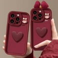 thumbnail image 5 of Wine Red Love Girl Phone Case, 5 of 5