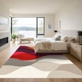 thumbnail image 3 of ODIKA 3'x5' Machine Washable Non-Slip Area Rug, Abstract Burnt Orange High Traffic Rug, Orange, 1097564, 3 of 7
