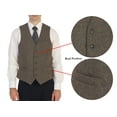 thumbnail image 4 of Gioberti Men's 5 Button Slim Fit Formal Herringbone Tweed Suit Vest, 4 of 5