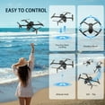 thumbnail image 4 of XT606 Drone with 6K UHD Camera, Lictin RC Foldable Drones for Kids Adults Beginners, RC Quadcopter Drone with Brushless Motor, Headless Mode, Optical Flow Position, 2 Batteries, Black, 4 of 8