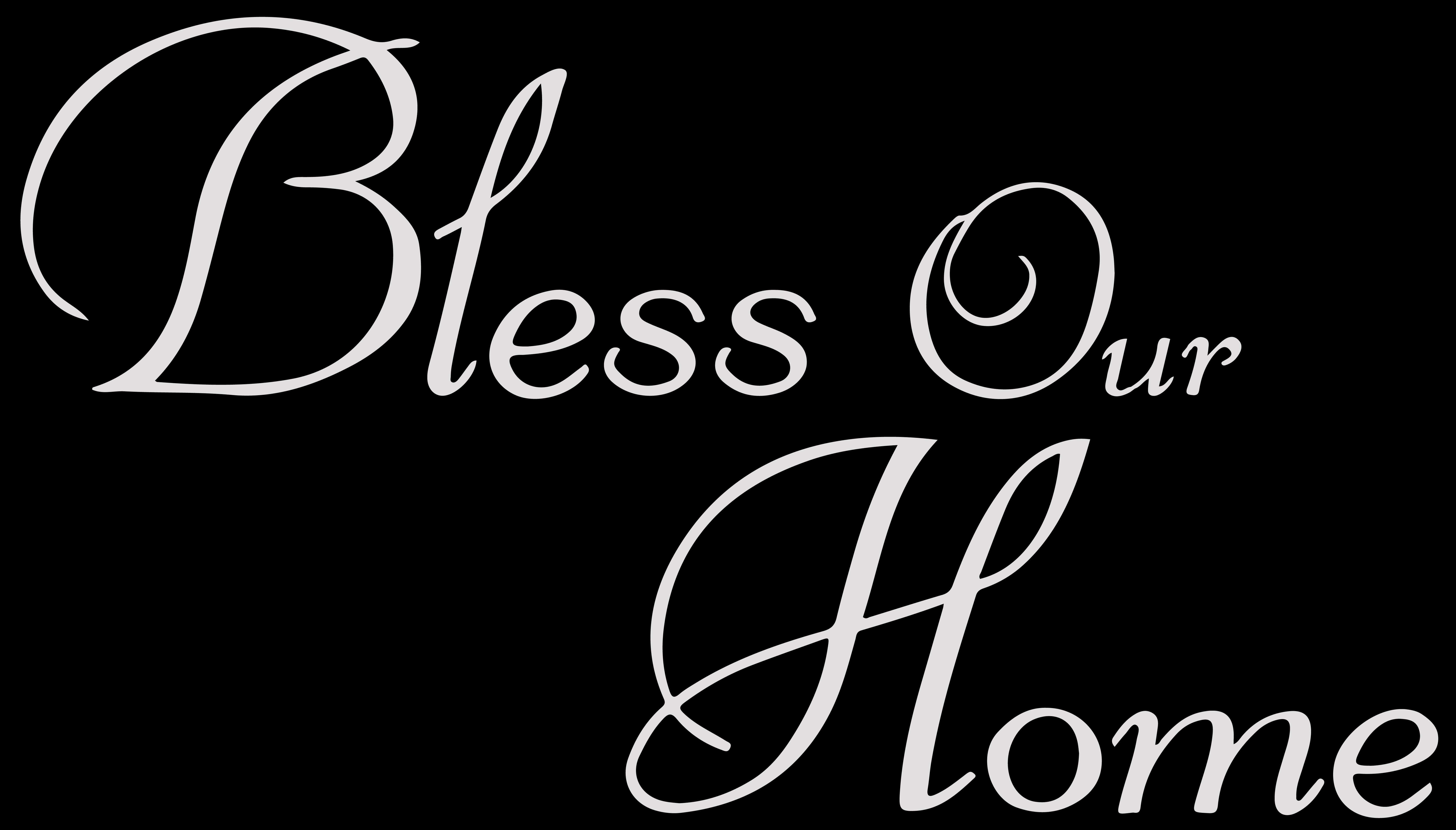 Bless our home Vinyl Decal Sticker Quote Small Light Gray